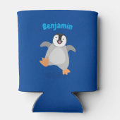 Cute baby happy keperor pinguin cartoon blikjeskoeler (Achterkant)