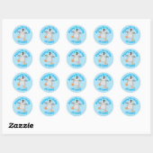 Cute baby happy keperor pinguin cartoon ronde sticker