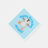 Cute baby happy keperor pinguin cartoon servet (Hoek)