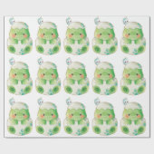 Cute Baby Hatched Alligator en Bird Cadeaupapier (Vlak)