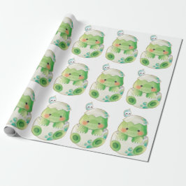 Cute Baby Hatched Alligator en Bird Cadeaupapier