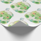 Cute Baby Hatched Alligator en Bird Cadeaupapier (Hoek)