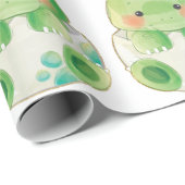 Cute Baby Hatched Alligator en Bird Cadeaupapier (Rol Hoek)