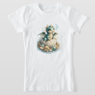 Cute Baby Hatching Dragon Meisjes T-Shirt