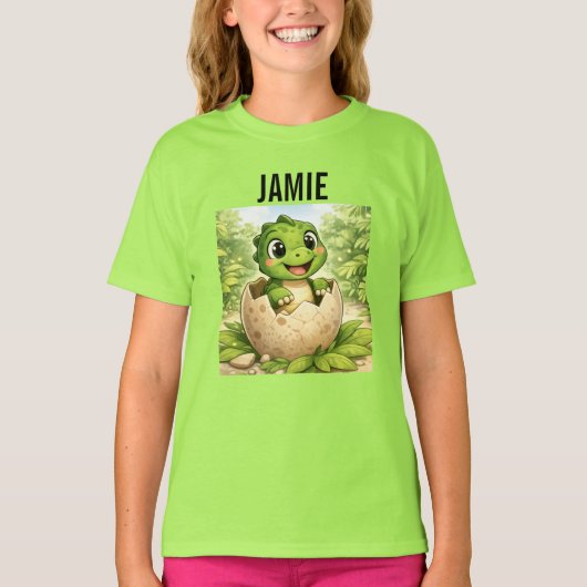 Cute Baby Hatchling Dinosaur T-shirt (Voorkant)
