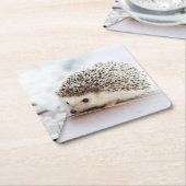 Cute Baby Hedegel Animal Kartonnen Onderzetters (Schuin)