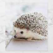 Cute Baby Hedegel Animal Wijn Etiket (Enkel label)