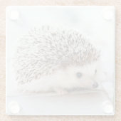 Cute Baby Hedegel Glazen Onderzetter (Achterkant)