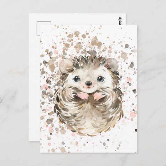 Cute Baby Hedgebog Briefkaart (Voorkant / Achterkant)