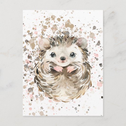 Cute Baby Hedgebog Briefkaart (Voorkant)