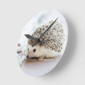 Cute Baby Hedgehog Ronde Klok (Hoek)