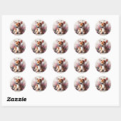Cute baby hert ronde sticker (Vel)