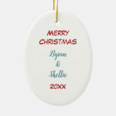 Cute Baby Het is koud buiten Penguin Keramisch Ornament (Achterkant)