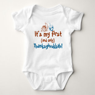 Cute Baby Het is mijn eerste en enige Thanksgivukk Romper