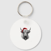 Cute Baby Highland Cow Christmas Santa Gifts Xmas  Sleutelhanger (Voorkant)