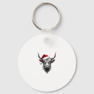 Cute Baby Highland Koe Kerstmis Sinterklaas Cadeau Sleutelhanger