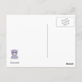 Cute baby hippo cartoon kinder briefkaart (Achterkant)