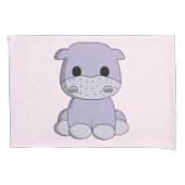 Cute baby hippo cartoon kinder kussensloop (Voorkant)