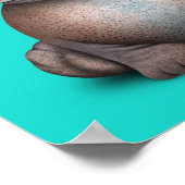 Cute Baby Hippo die zonnebrillen draagt Poster (Hoek)