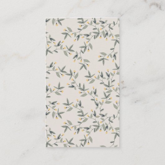 Cute Baby Hippo Foliage Diaper Raffle Baby shower Informatiekaartje (Achterkant)