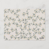 Cute Baby Hippo Foliage Elke zondag bedankt Briefkaart (Achterkant)