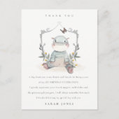 Cute Baby Hippo Foliage Elke zondag bedankt Briefkaart (Voorkant)