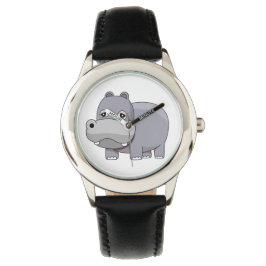 Cute Baby Hippo Horloge