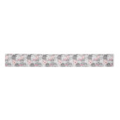 Cute Baby Hippo Ribbon Satijnen Lint (Voorkant)