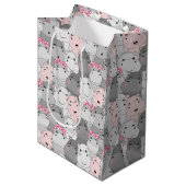 Cute Baby Hippos Gift Bag Medium Cadeauzakje (Voorkant Gekanteld)