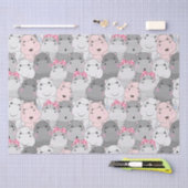 Cute Baby Hippos Tissue Paper Tissuepapier (Craft)
