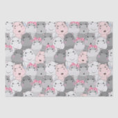 Cute Baby Hippos Tissue Paper Tissuepapier (Voorkant)