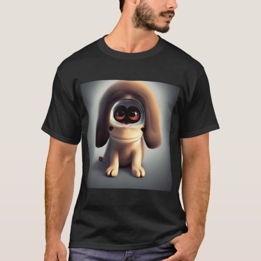 Cute baby hond kunst #7 t-shirt (Voorkant)