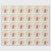 Cute Baby Honey Beer Cub Cadeaupapier (Vlak)