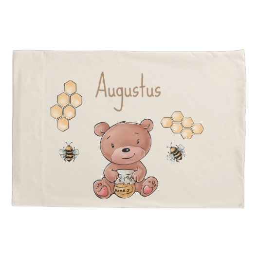 Cute Baby Honey Beer Cub Kussensloop (Achterkant)