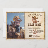 Cute baby horse first rodeo photojarig kaart (Voorkant)