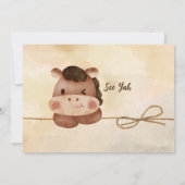 Cute baby horse first rodeo photojarig kaart (Achterkant)