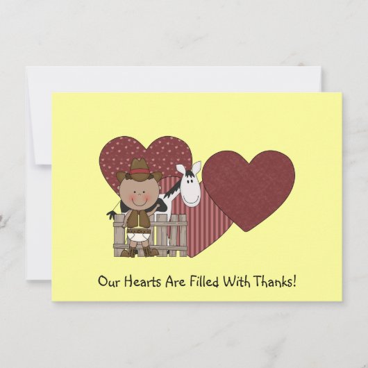 Cute Baby Horse Pony Western Bedankt (Voorkant)