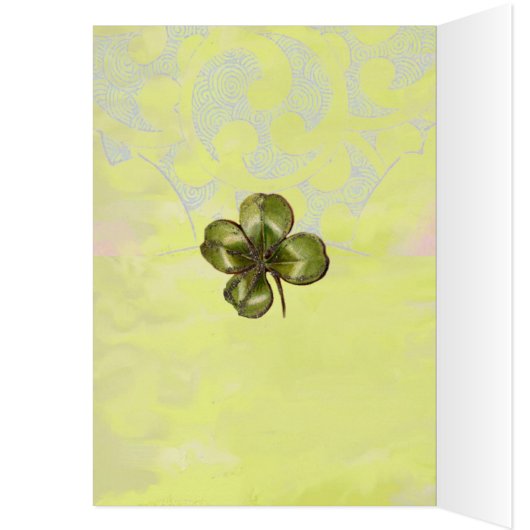 CUTE BABY HUGGING RABBIT Irish St. Patrick's Day (Binnen (Links))