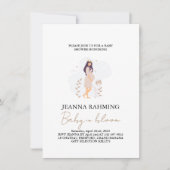 Cute Baby in Bloom Baby shower Invitation Kaart (Voorkant)