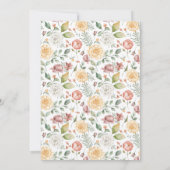Cute Baby in Bloom Floral Girl Baby shower Boho Kaart (Achterkant)