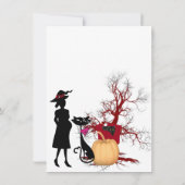 Cute Baby is Brewing Witch Cat Ghost Baby shower Kaart (Achterkant)