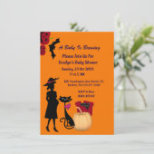 Cute Baby is Brouwerij Witch Pumpkin Cat Baby show Kaart (Staand voorkant)