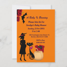 Cute Baby is Brouwerij Witch Pumpkin Cat Baby show Kaart