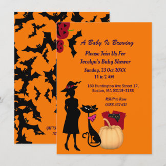 Cute Baby is Brouwerij Witch Pumpkin Cat Baby show Kaart
