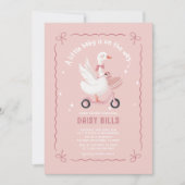 Cute Baby is op komst baby shower uitnodiging Roze (Voorkant)