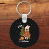 Cute Baby Its Cold Outside Bear And Fox T Shirt Sleutelhanger (Voorkant)