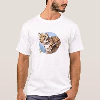 Cute Baby Jaguar Cub Animal Illustration - T-Shirt