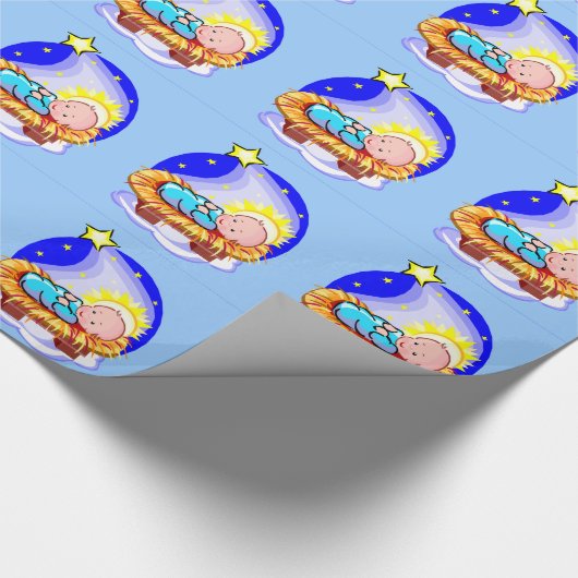 Cute Baby Jesus en Star Cadeaupapier (Hoek)