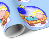 Cute Baby Jesus en Star Cadeaupapier (Rol Hoek)