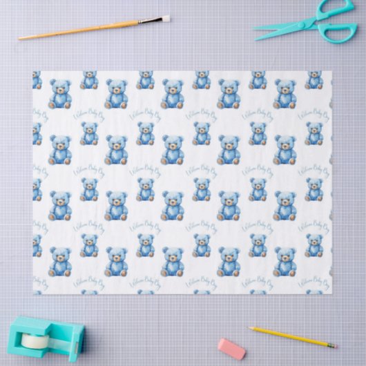 Cute baby jongen tissuepapier (Craft)